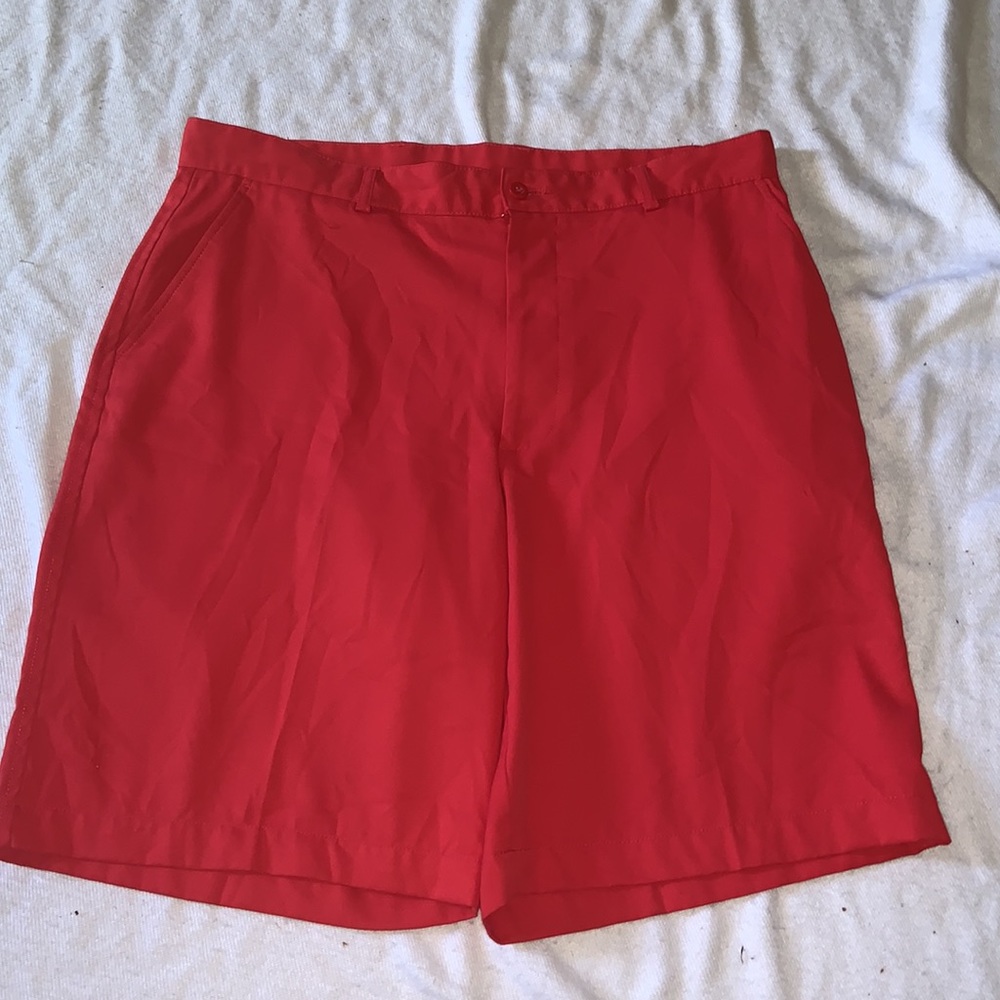 Bolle men’s golf shorts red tech fabric size 36 unisex Bermuda walking casual